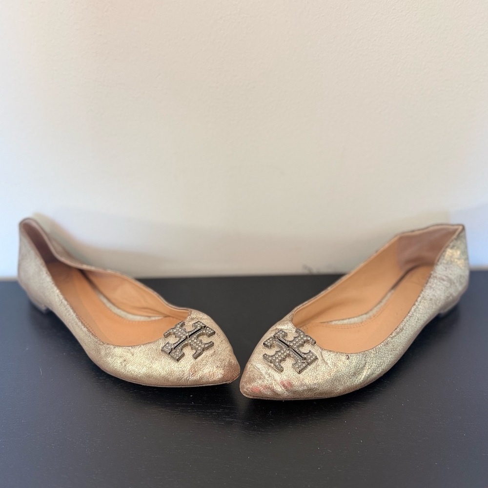 Tory Burch Metallic Loafers